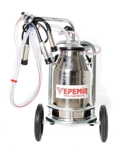 Aparat de muls vaci VEPEMIR 1 post si 1 bidon Inox 20 litri 2